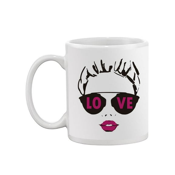 Girl In Sunglasses Love Mug - Image by Shutterstock