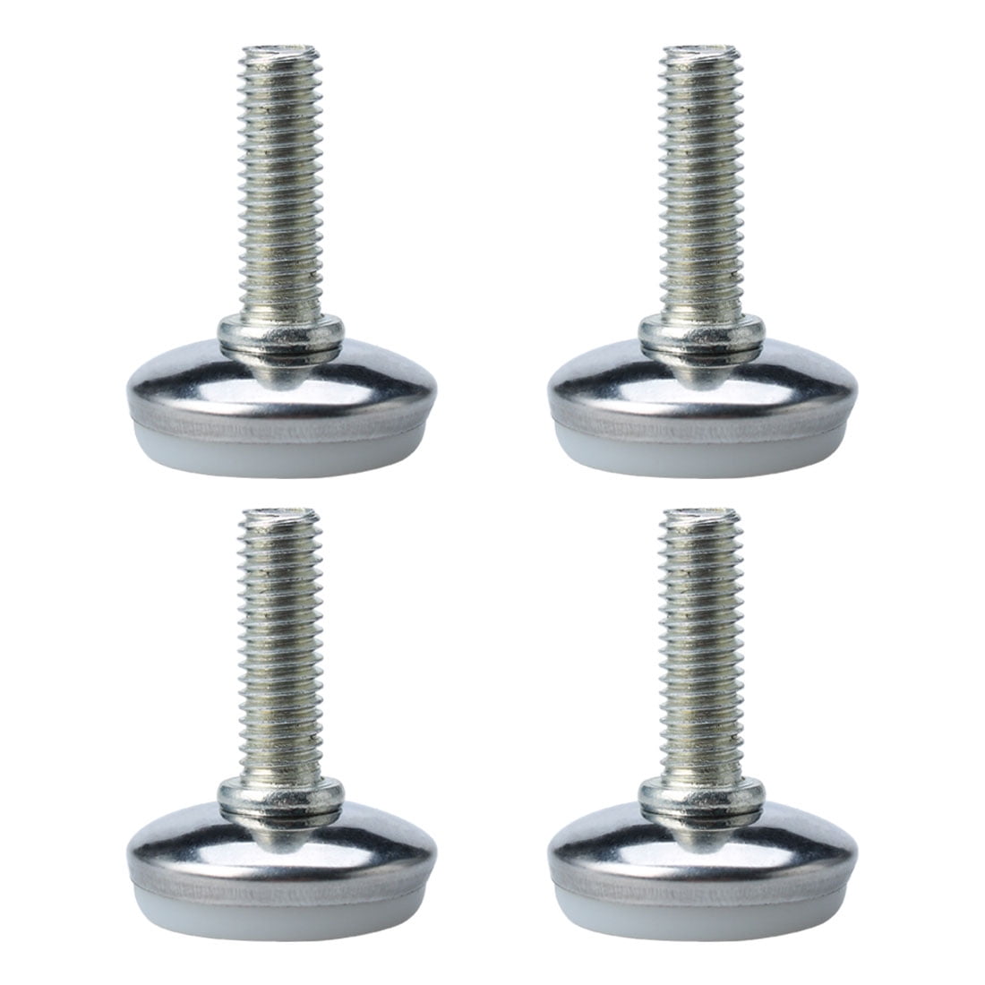Unique Bargains 4 Pcs M8x14mm Adjustable Thread 28mm Base Screw On Furniture Glide Leveling Foot