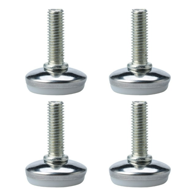 Unique Bargains 4 Pcs M8x14mm Adjustable Thread 28mm Base Screw On Furniture Glide Leveling Foot