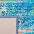 thumbnail image 6 of SAFAVIEH Sequoia Jeana Abstract Machine Washable Area Rug, 6'7" x 6'7" Round, Blue/Orange, 6 of 8