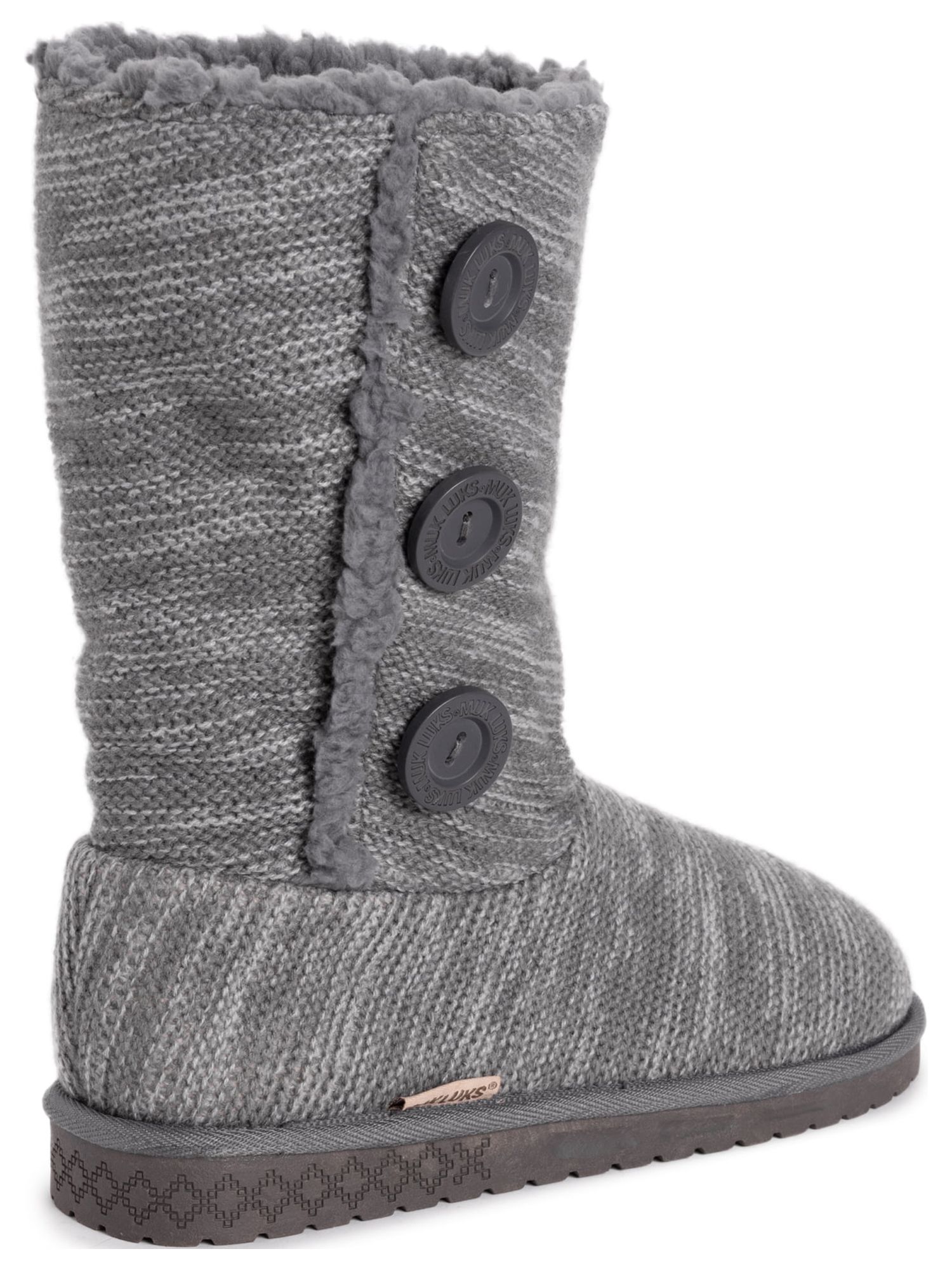 Muk Luks Women's Angel Faux Fur Lined Side Button Knit Boots - image 3 of 10