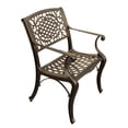 thumbnail image 5 of Oakland Living 1022-2777-6-BZ 59 in. Contemporary Modern & Ornate Traditional Outdoor Mesh Lattice Aluminium Round Dining Set with Lazy Susan & Six Chairs, Bronze, 5 of 8