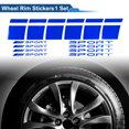 thumbnail image 2 of 1 Juego de Tiras de Decal Cuadradas para Rines Reflectantes Calcomanías Azules PET, 2 of 6