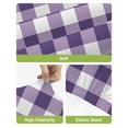 thumbnail image 4 of Purple Checkered Bar Stool Covers Set of 2, Farmhouse Buffalo Plaid Stretch Washable Bar Chair Covers with Backs, Removable Pub Counter Height Chair Cover for Kitchen Dining Room Cafe, 4 of 7