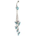 thumbnail image 2 of ziyahi Crystal Tassels Butterflies Belly Button Rings Body Piercing Jewelry Navel, 2 of 9