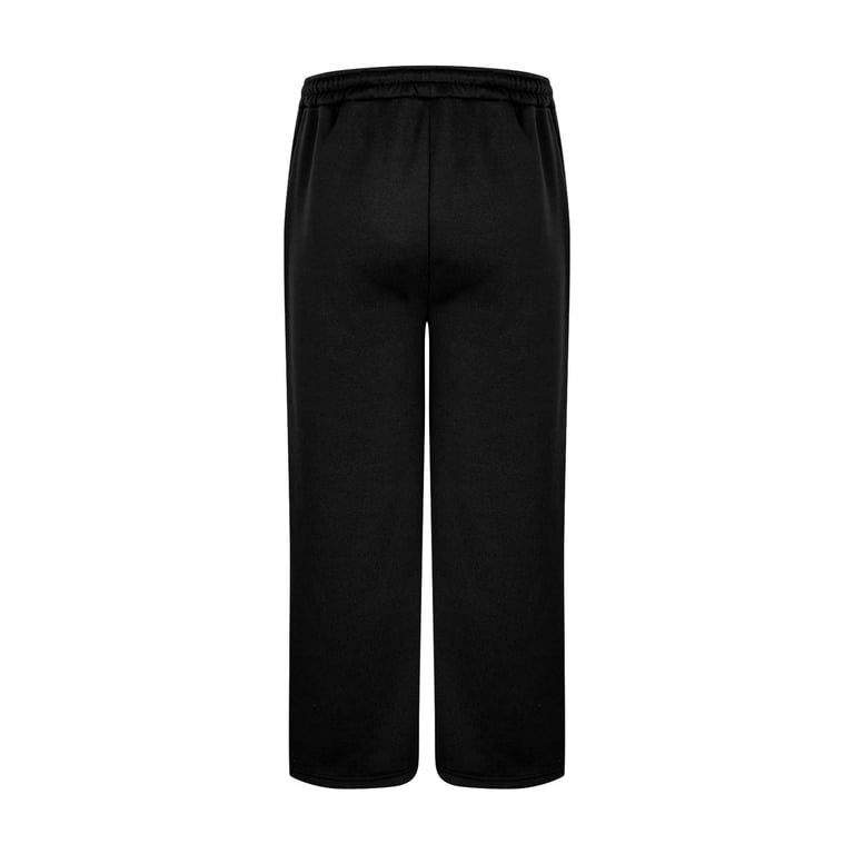 LNWUY Men's Baggy Pants Wide Leg Drawstring Waist Loose Sweatpants