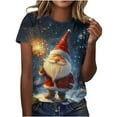 thumbnail image 3 of Craaazy Women's Shirts Christmas Printed Short Sleeved Round Neck Top Gifts, 3 of 5