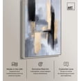 thumbnail image 2 of Onyx and Aureolin I Canvas Black and Gold Art by Art Remedy, Silver Frame, 24 x 36, 2 of 7