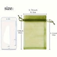 thumbnail image 1 of Dsseng 20 Pcs Green Organza Drawstring Gift Bags  Plastic Breathable Mesh Pouches for Fruit  Candy  Christmas Holiday Gift Packaging Storage, 1 of 4