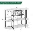 thumbnail image 2 of Gymax Wine Rack Table Coffee Bar Cabinet Freestanding Liquor Stand Glass Holder White, 2 of 10