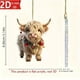 thumbnail image 3 of Fzsteel Acrylic Christmas Tree Ornament 2D Flat Cow Shape Holiday Decoration with Appreciation Message for Home and Party Festive Decor, 3 of 8