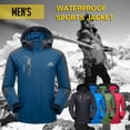 thumbnail image 1 of Chaqueta impermeable Lixada, chaqueta cortavientos, chubasquero, ropa deportiva, al aire libre, senderismo, viajes, ciclismo, abrigo con capucha desmontable para hombres., 1 of 7