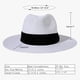 thumbnail image 2 of Lanzom Sombrero enrollable Panamá de paja de ala ancha para mujer Fedora Beach Sun Hat UPF50+, 2 of 5
