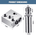 thumbnail image 2 of 1 High Temperature -10 Plated Copper Heater Block, 2 Titanium Alloy Heat Break Thermal Barrel Tube, 2 of 5