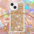 thumbnail image 3 of Funda FOXDOCK para iPhone 13 Mini con Cuerda Ajustable, Brillo Líquido, Protección Antigolpes y Lente – Ideal para Regalo, 3 of 6