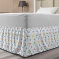 thumbnail image 1 of Nursery Bed Skirt, Continuous Old Fashioned Plane Silhouettes and Clouds in Pastel Tones, Elastic Bedskirt Dust Ruffle Wrap Around for Bedding Decor, 4 Sizes, White and Multicolor, by Ambesonne, 1 of 2