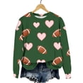 thumbnail image 2 of Qingpeng Womens Plus Size Crew Neck Football Sweatshirt Loose Fit Casual Long Sleeve Tops Funny Print Pullover Fall Outfits, 2 of 7