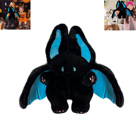 11.81 Inch Kawaii Bat Bunny Plush Pillow, Cute Bat Rabbit Stuffed Animal, Soft Fluffy Plush Toy for Kids Bedroom Decor and Holiday Gift