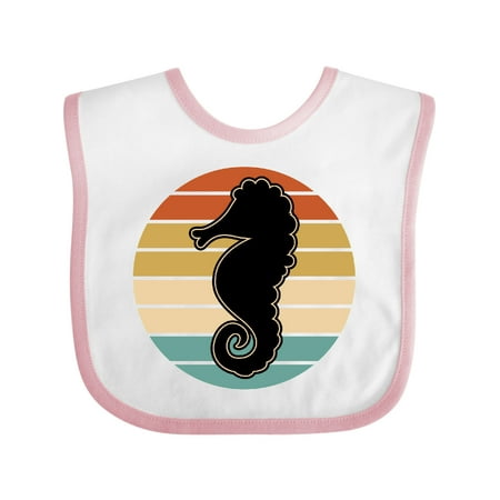 

Inktastic Seahorse Aquarium Retro Gift Baby Boy or Baby Girl Bib