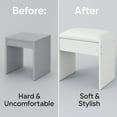 thumbnail image 6 of White Cushioned Vanity Stool, Shoe-changing Stool, Small Stool, Suitable for Bedrooms/dormitories, 6 of 6