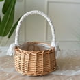 thumbnail image 5 of Grandest Birch 2PCS Flower Basket Woven Hand-Held Wicker Decorative Picnic Storage Basket for Home, 5 of 9