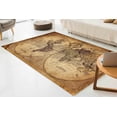 thumbnail image 4 of Vintage Rug, Soft Rug, Vintage World Map Rug, Large Rug, Old World Map Rug, Map Rug, Non-Slip Carpet Rug, Pattern Rug, Brown Rug, 2.3'x3.3' - 70x110 cm, 4 of 8