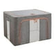 thumbnail image 1 of Bolsa organizadora para guardar ropa, contenedor de 66 l con ventana transparente y resistente al polvo. Gris, 1 of 7