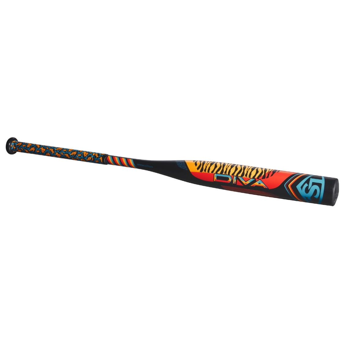 Louisville Slugger Diva Fastpitch Softball Bat, (-11.5), 27 in / 15.5 oz, Tiger Print, 2022