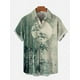 thumbnail image 2 of Camisa hawaiana de manga corta con cuello vuelto, estampado floral tropical Ukiyo-E y samurái japonés, moda 2024, 2 of 5