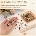 thumbnail image 3 of Uxcell 85pcs Remaches de Cúpula Redonda 9mm Cobre 4 Garras Remache Púas Studs Punk Rock para Artesanía de Cuero Ropa Cinturón Bolsa Zapatos Pulsera Accesorios, Dorado, 3 of 7