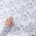 thumbnail image 4 of Black & White Floral Sheets Twin Bedding Set – Super Soft 3 Piece Flower Bed Sheets with Fitted Sheet, Flat Sheet & Pillowcase – Elegant Black & White Bedding for Kids, Teens & Adults, 4 of 10