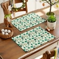 thumbnail image 4 of St. Patrick's Day Placemats Set of 12, Four Leaf Clovers Pattern Table Mats Washable Heat-Insulation Non-Slip Place Mats for Kitchen Dinner Table Indoor Outdoor Decor,13x19 Inch Yellow Green, 4 of 9
