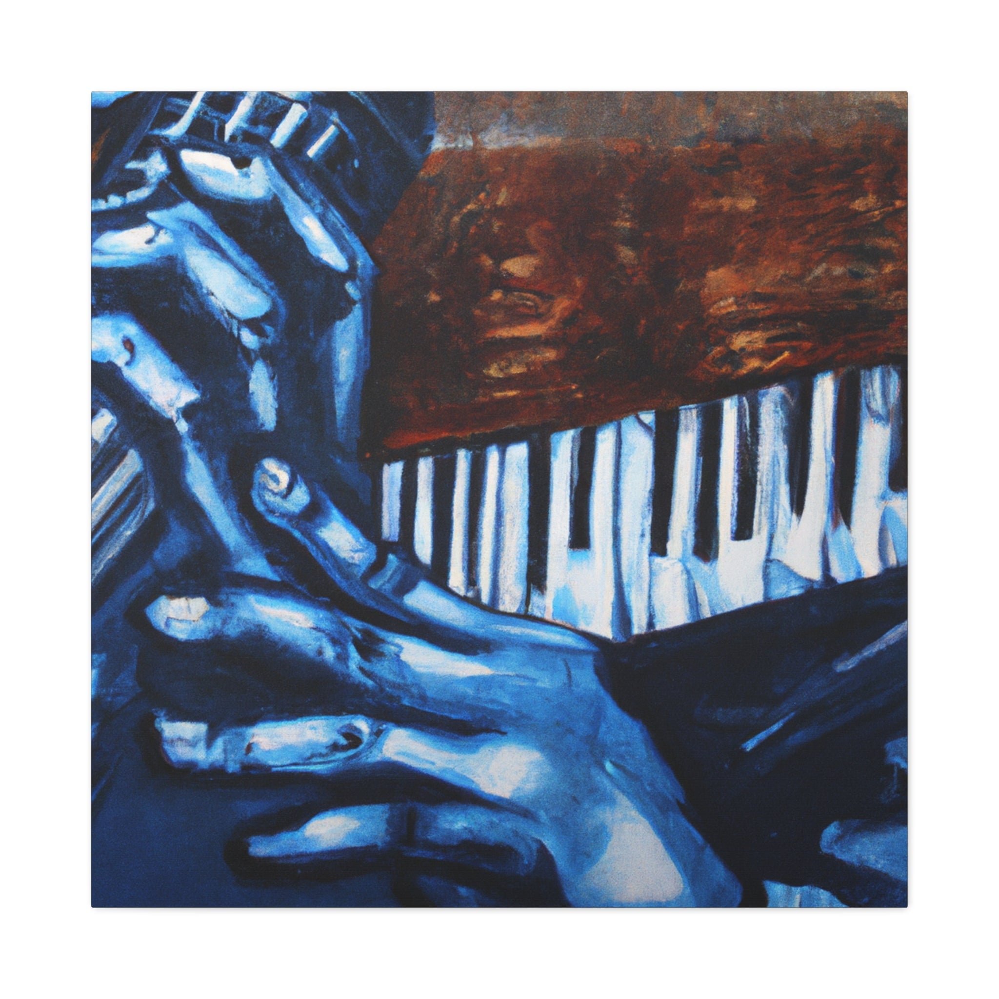 "Harmonica Blues Mural" - Canvas