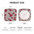 thumbnail image 5 of Rateoe Rose Flowers Pattern Square Couch Cushion Covers, Sofa Furniture Protector Slipcover with Bottom Tie rope, Soft Non-Slip Non-Wrinkle Non-Sticky-Four Pieces, 5 of 7