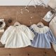thumbnail image 2 of NEW Spring Girls Blouse Baby Children's Clothes Cute Double Layered Collar Girls Tee Long Sleeve T-Shirt Lace Ruffle Base Shirt, 2 of 6