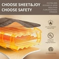 thumbnail image 3 of Sheet&Joy Heated Blanket Electric Brown Twin - 62"x84" Heating Blanket Twin 10 Hours Auto-Off 8 Heat Level Over-Heat Protection Flannel Sherpa Electric ETL Certification, 3 of 8