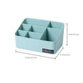 thumbnail image 4 of Meitianfacai Boîte de Rangement de Bureau Compartimentée en Plastique à Sept Compartiments Simplicité Boîte à Compartiments Multiples Cosmétiques Télécommande Organisateur de Papeterie (Bleu), 4 of 9
