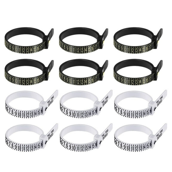 12pcs American Ring Size Measuring Tools Ring Sizer Ring Measurer for Daily Use
