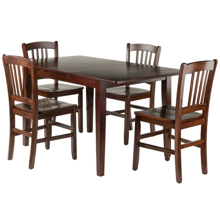 Winsome Wood Anna 5 Pc Dining Table W Slat Back Chairs Set Walnut Winsome Wood Anna 5 Pc Dining Table W Slat Back Chairs Set Walnut