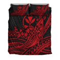 thumbnail image 3 of Hawaii Baleine à Bosse avec Hibiscus Ensemble de Literie Tribal Rouge LT12, 3 of 6