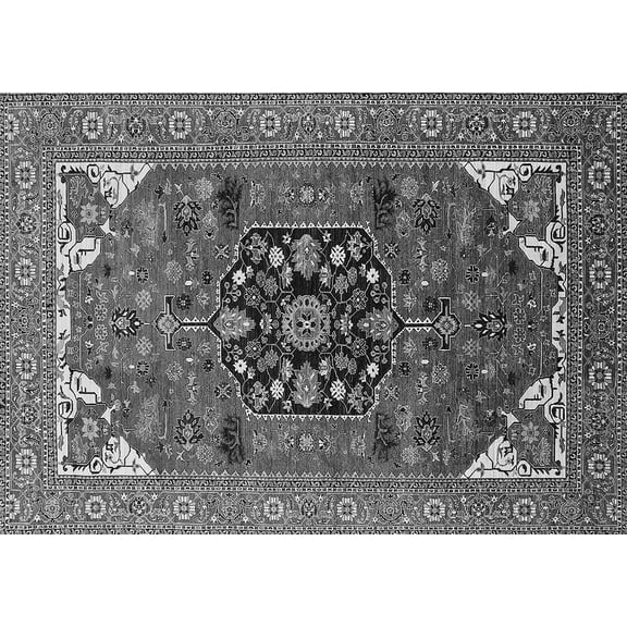 Ahgly Company Indoor Rectangle Persian Gray Traditional Area Rugs, 5' x 7'