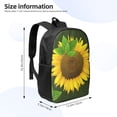 thumbnail image 3 of Goofa Sunflower3 Pattern 17in Student Backpack - School, Travel, Work Bookbag -Laptop Backpack,Water Resistant College School Computer Bag, 3 of 6