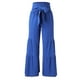 thumbnail image 3 of WILLBEST Pantalones Casuales para Mujer, Pantalones Palazzo Acampanados de Cintura Alta de Verano para Mujer, Pantalones de Playa, Pantalones Largos para Mayor Comodidad y Estilo. Extra Grande, 3 of 5