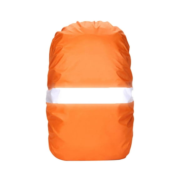 Backpack Rain Cover Waterproof Bag Covers with Reflective Stripe for Hiking Camping Climbing Cycling Size S (Orange)