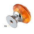 thumbnail image 3 of 25mm Crystal Knobs Drawer Door Diamond Shaped Pulls Handles Orange 10 Pack, 3 of 5