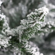 Fraser Hill Farm 7.5-Ft Flocked Mountain Pine Artificial Christmas Tree, FFMP075-0SN