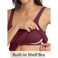 thumbnail image 3 of Attraco Women's Cotton Basic Camisoles with Shelf Bra Tank Tops, 3 of 7