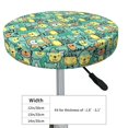 thumbnail image 4 of Naloa Animals with Leaf Round Bar Stool Cushion Cover 12-14 inch, Fits Kitchen, Office, Restaurant Chairs - 12 inch, 4 of 7