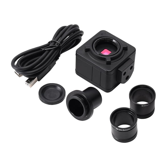 0.5X/1X Electronic Eyepiece with 30 & 30.5mm Adapter Industrial Camera 5MP CMOS USB Microscope Support for Win7/8/10