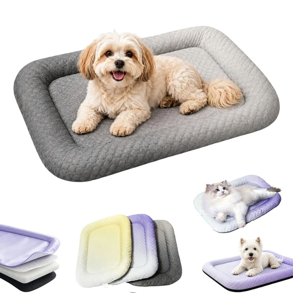 Gel Cooling Mat for Dogs,3D Durable Ice Silk Comfort Breathable Summer Cooling Bed Pad Non Slip Soft Rest Cushion for Indoor Outdoor Pets